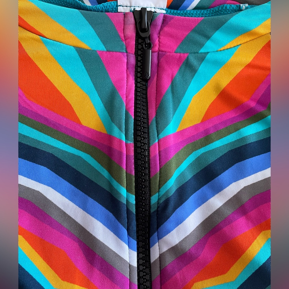 Trina Turk Multi-Color Chevron Long-Sleeve One-Piece Swimsuit - Picture 10 of 13